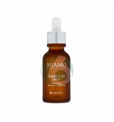 MIAMO LONGEVITY PLUS - VITAMIN C 30% SERUM SIERO ANTI RUGHE ANTIOSSIDANTE, 30ML