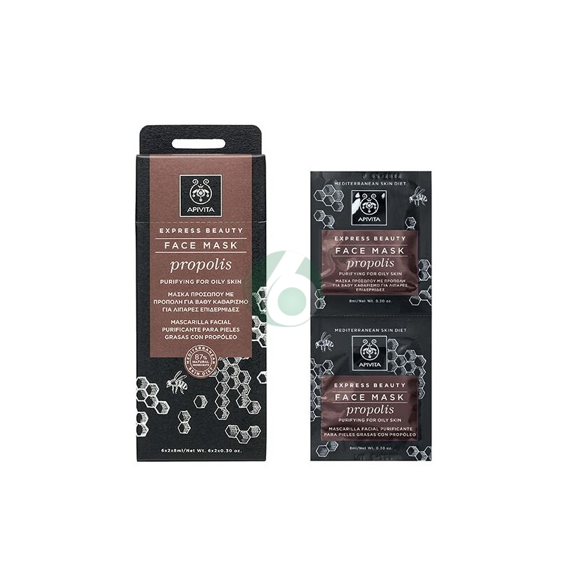 Apivita Mask con propoli per pelle grassa e giovane 2x8ml