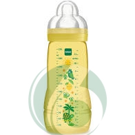MAM EASY ACTIVE - BABY BOTTLE PARADISE ISLAND BIBERON 4M+ GIALLO, 330ML