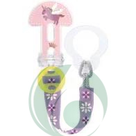 MAM CLIP PER SUCCHIETTO CLIP IT & COVER ANIMAL FANTASIA ROSA, 1 PEZZO