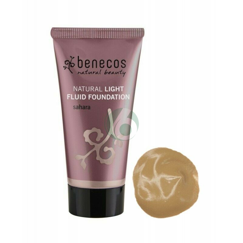 BENECOS NATURAL LIGHT FLUID FOUNDATION FONDOTINTA FLUIDO COLORE SAHARA 30 ML