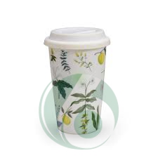 NEAVITA GARDEN PARTY MUG TAZZA THERMOS BIANCA IN CERAMICA