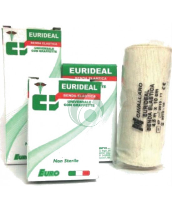 CURA FARMA BENDA ELASTICA CURIDEAL UNIVERSALE CON GRAFFETTE NON STERILE CM 6X4,5