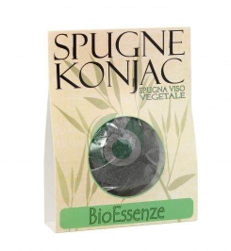 BIO ESSENZE SPUGNE KONJAC NERA SPUGNA VISO VEGETALE