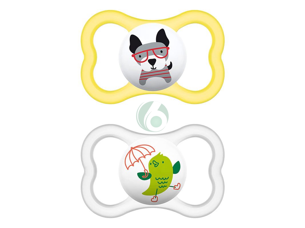 Mam Air 16m+ Succhietto in Silicone Confezione Doppia Neutro