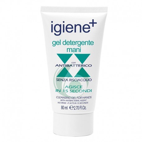 IGIENE+ GEL MANI DETERGENTE ANTIBATTERICO SENZA RISCIACQUO 80ML