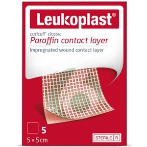 LEUKOPLAST GARZA CUTICELL GARZA 5X5 CON PARAFFINA NON DEFORMABILE 5PEZZI