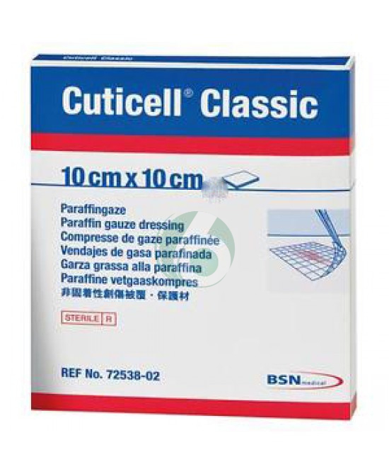 GARZA CUTICELL CLASSIC  CON PARAFFINA 10X10 5pezzi