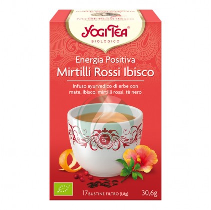 YOGI TEA MIRTILLI ROSSI IBISCO INFUSO AYURVEDICO DI ERBE 17 BUSTINE