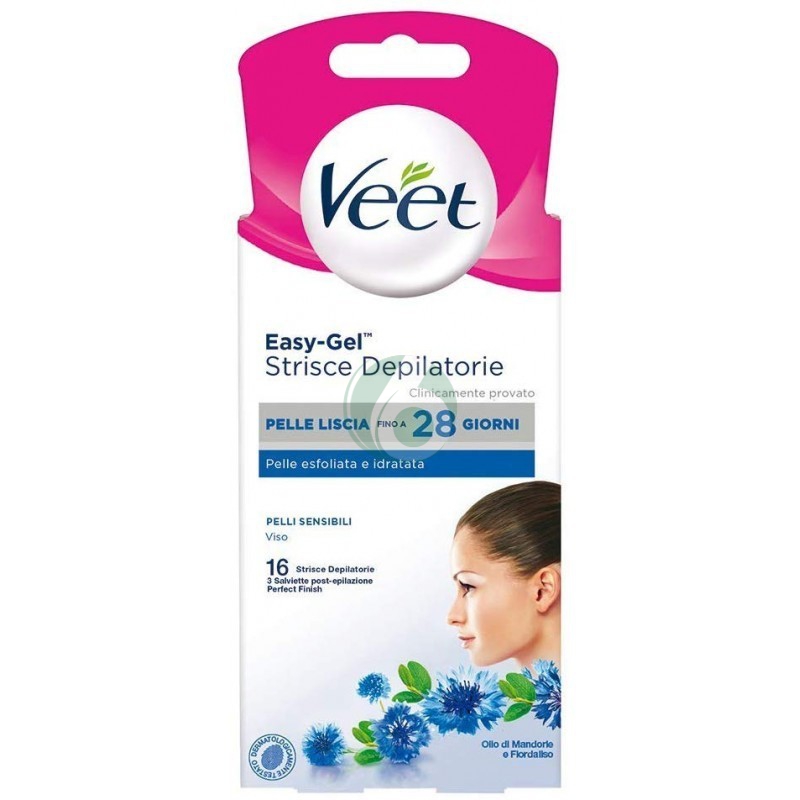 VEET STRISCE DEPILATORIE VISO PELLI SENSIBILI 16 PEZZI