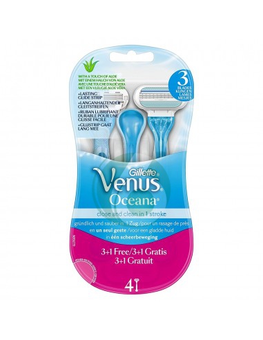 GILLETTE VENUS OCEANA RASOI USA&GETTA 3 LAME PZ.3+1 GRATIS