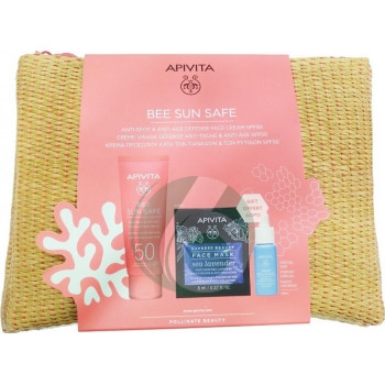 APIVITA TRAVEL SET BEE SUN SAFE FACE & BODY MILK 100ML & AFTER SUN FACE & BODY G