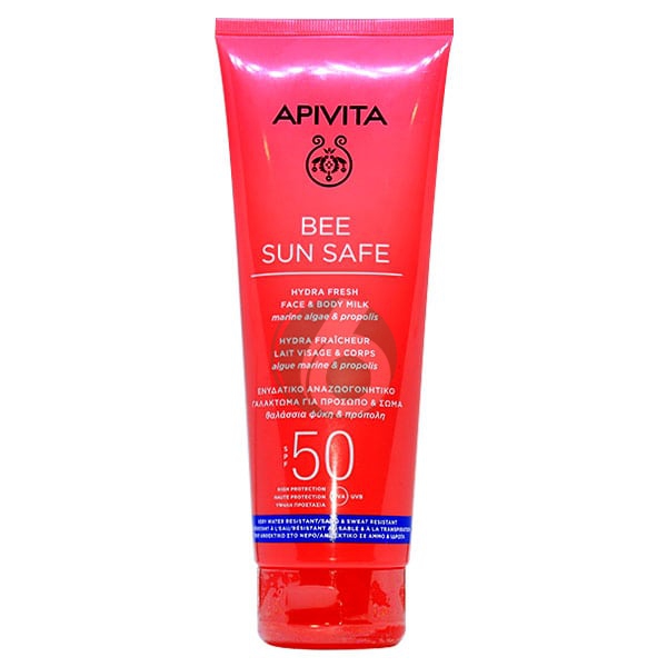 Apivita Bee Sun Safe Hydra Fresh Face&Body Milk Emulsione solare idratante SPF50