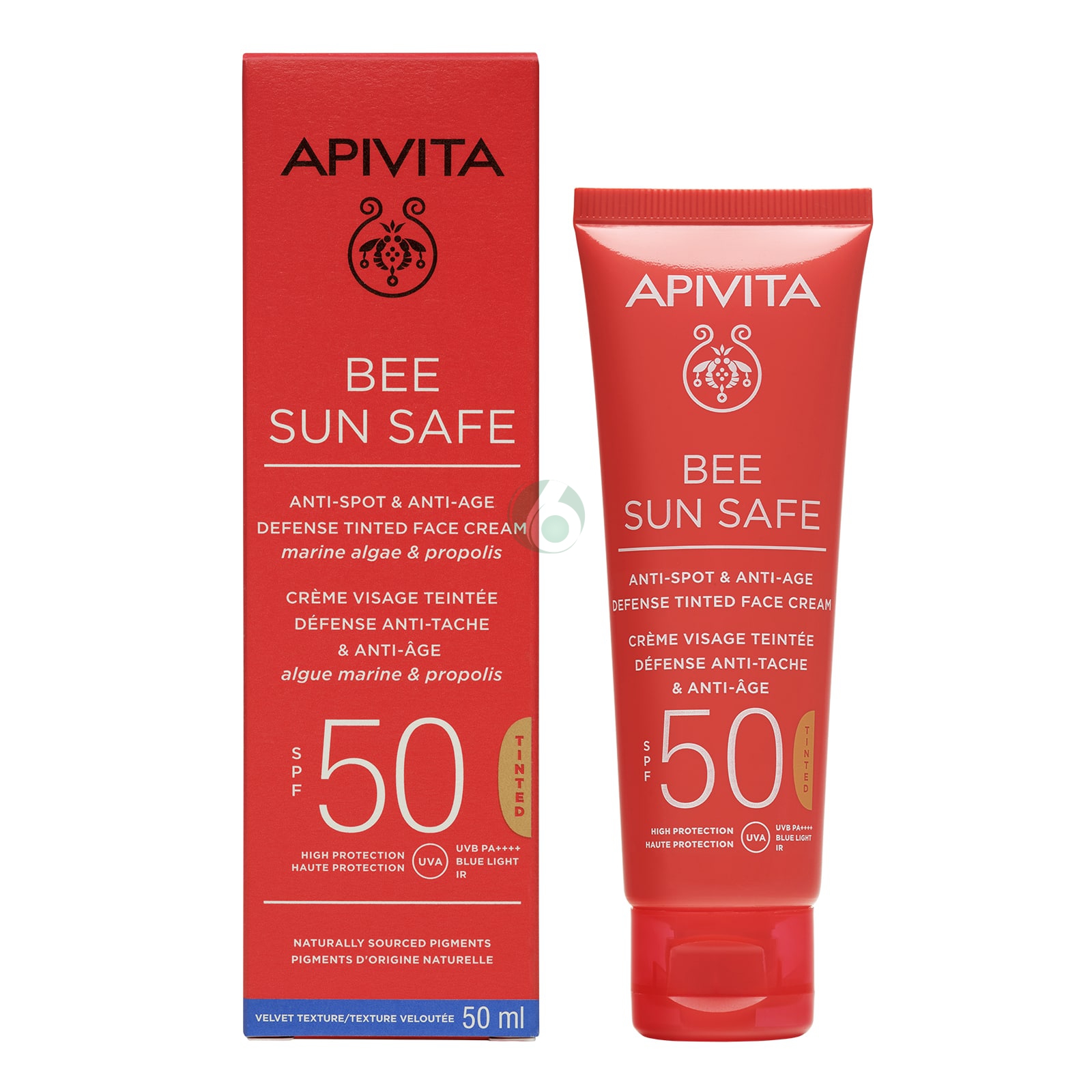 Apivita Bee Sun Safe Crema Viso Contro Lentiggini e Rughe Effetto Colorato SPF50