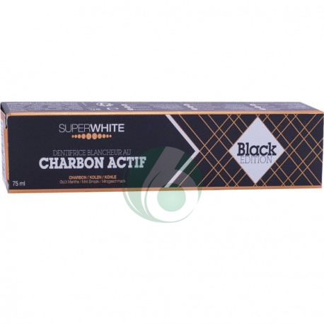 SUPERWHITE DENTIFRICIO AL CARBONE ATTIVO BLACK EDITION 75 ML
