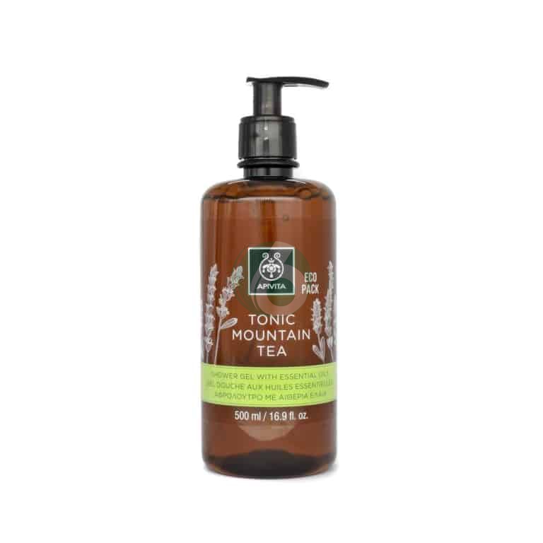 APIVITA TONIC MOUNTAIN TEA SHOWER GEL ESSENTIAL OILS ECO PACK 500ML