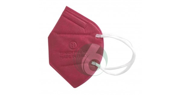 +39 MASK FFP2 NR MADE IN ITALY BORDEAUX 1PEZZO