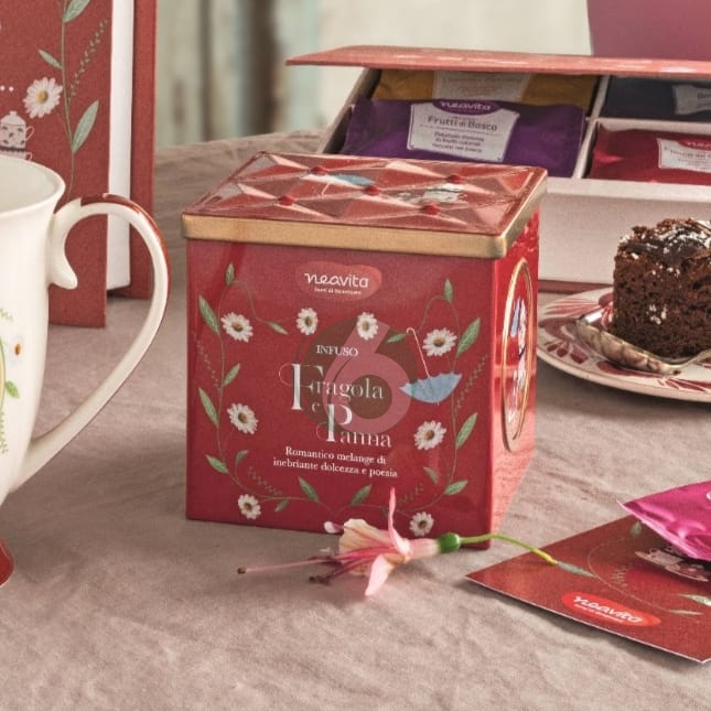 NEAVITA BASTA UN POCO DI ZUCCHERO - INFUSO FRAGOLA E PANNA 42 G