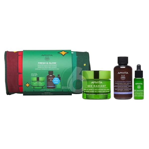 APIVITA BEE RADIANT TEXTURE LEGGERA 50ml + SIERO ANTI-FATICA 10ml + SCHIUMA