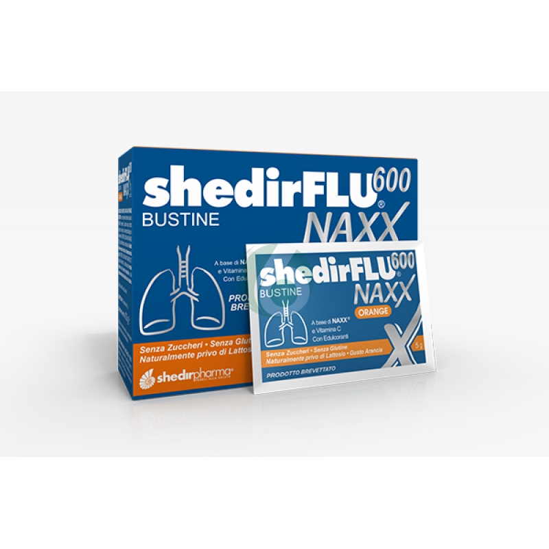 SHEDIR PHARMA UNIPERSONALE SHEDIRFLU 600 NAXX ARANCIA SENZA ZUCCHERI 20 BUSTINE