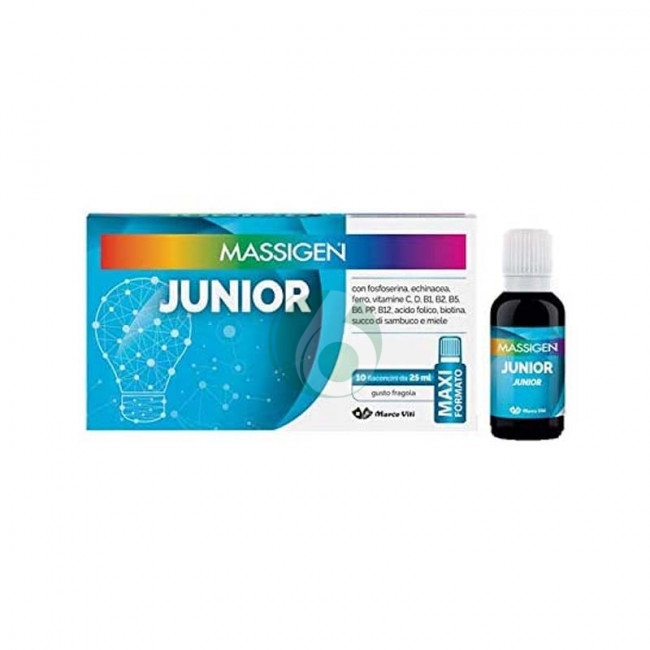 MASSIGEN JUNIOR INTEGRATORE ALIMENTARE, 10 FLACONI DA 25ML