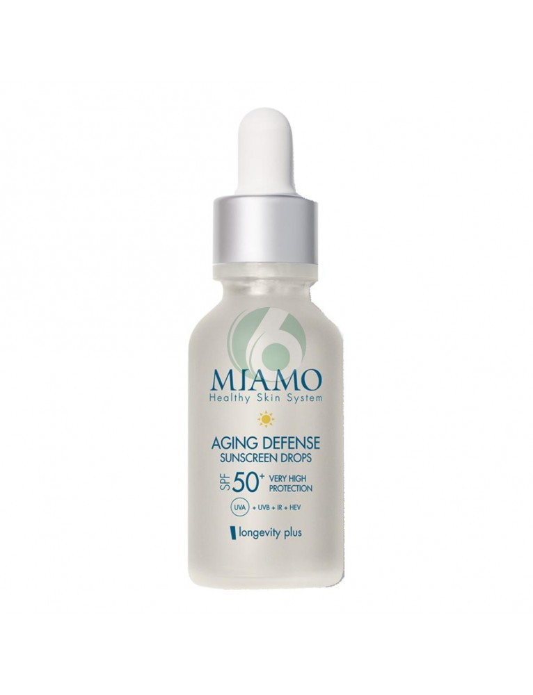 MIAMO LONGEVITY PLUS - AGING DEFENSE SUNSCREEN DROPS SPF50+ SIERO, 30ML