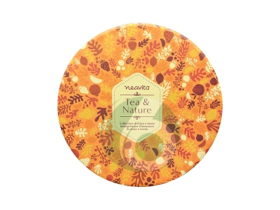 NEAVITA TEA E NATURE - COFANETTO TONDO GIALLO, 40 TISANE ASSORTITE