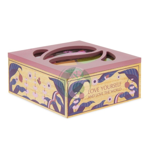 NEAVITA PEOPLE E NATURE - COFANETTO IN LEGNO VERDE, 20 TISANE ASSORTITE