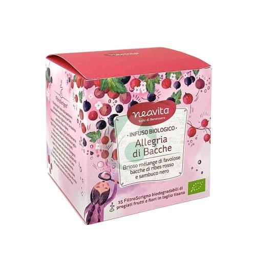 NEAVITA ALLEGRIA DI BACCHE INFUSO BIO RIBES ROSSO E SAMBUCO, 15 FILTROSCRIGNO