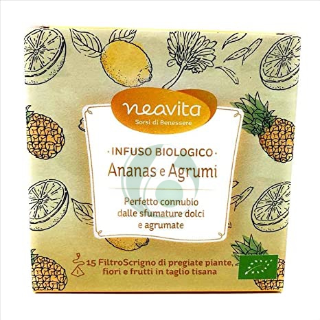 NEAVITA ANANAS E AGRUMI INFUSO FILTROSCRIGNO, 15 FILTRI DA 3,5 G