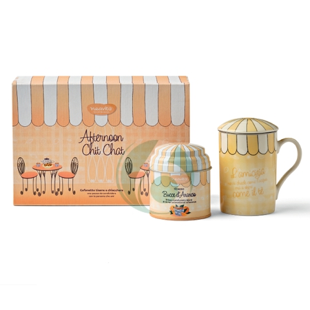 NEAVITA CHIT CHAT - COFANETTO INFUSIERA + T NERO BUCCE D'ARANCIO