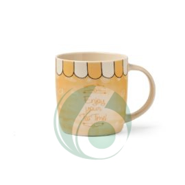NEAVITA CHIT CHAT - ESSENTIAL MUG TAZZA IN CERAMICA PESCA, 1 TAZZA