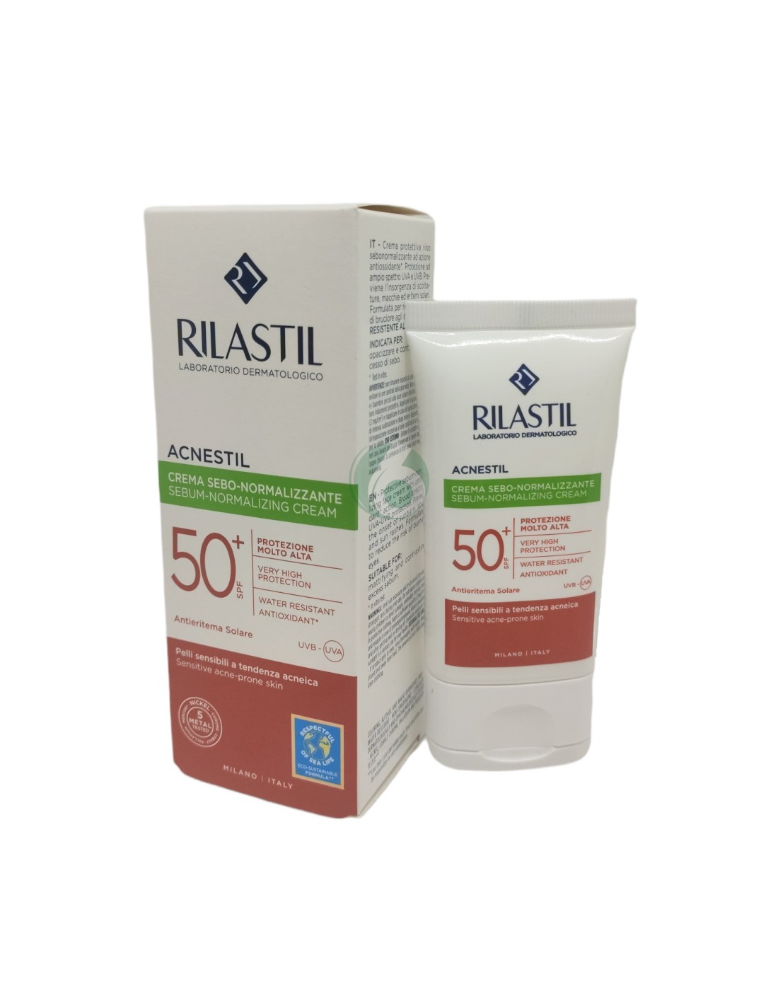 Rilastil Sun System Acnestil Spf50+ Crema solare 40ml