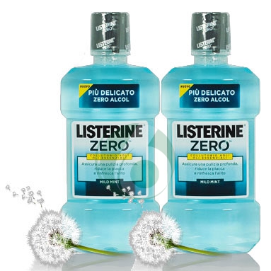Listerine Linea Igiene Orale Collutorio Zero Menta Delicata 2 x 500 ml