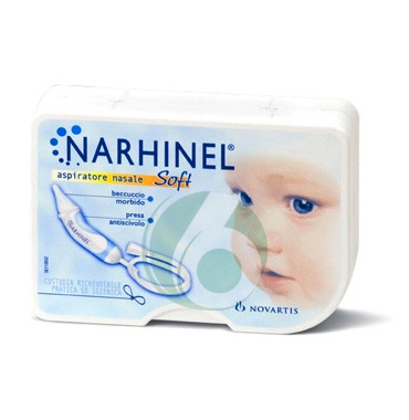 Narhinel Linea Pulizia Salute del Naso Aspiratore Muco Nasale + 2 Ricambi Soft