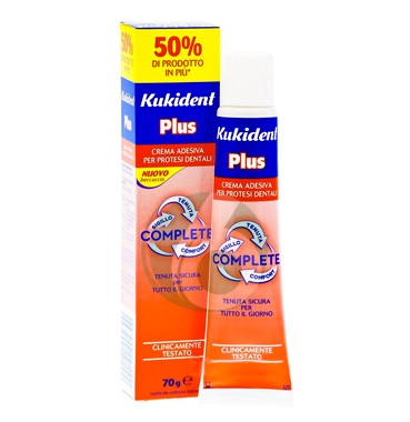 Kukident Linea Protesi Dentali Plus Complete Crema Adesiva Protettiva 70 g