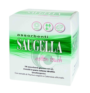 Saugella Linea Cotton Touch 14 Assorbenti Giorno con Ali in Puro Cotone Offerta