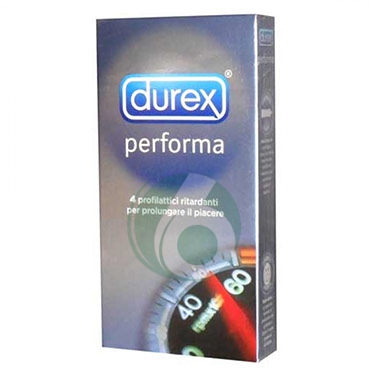 DUREX LINEA PERFORMA RITARDANTE FORMA CLASSICA CONFEZIONE CON 4 PROFILATTICI