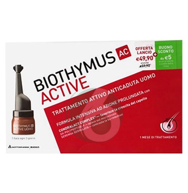 Biothymus AC Active Trattamento Anticaduta Uomo 10 Fiale PROD.ORIG. NO IMPORTAZ.