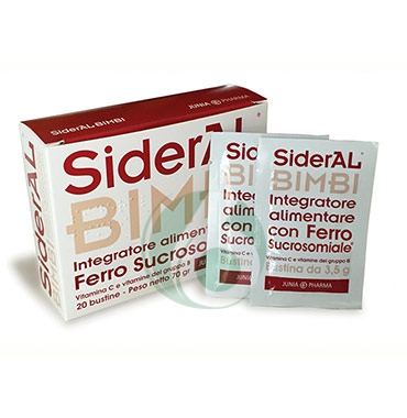 Junia Pharma Linea Vitamine Minerali SiderAl Bimbi Ferro Liposomiale 20 Buste