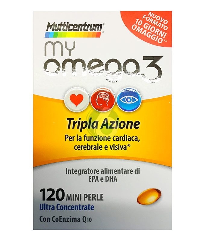 Multicentrum Linea Colesterolo Trigliceridi My Omega3 Integratore 120 Mini Perle