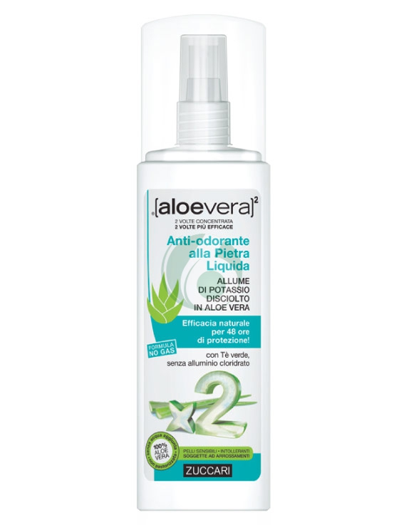 Zuccari Linea aloevera2 Antiodorante alla Pietra Liquida Allume Potassio 100 ml