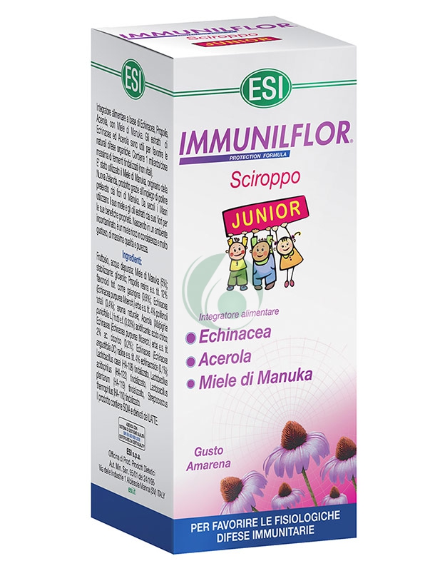 ESI LINEA IMMUNILFLOR DIFESE IMMUNITARIE JUNIOR INTEGRATORE SCIROPPO 180 ML