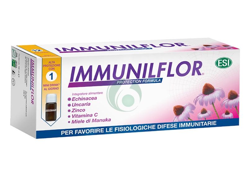 ESI LINEA IMMUNILFLOR DIFESE IMMUNITARIE MINI DRINK IINTEGRATORE 12 DA 15 ML