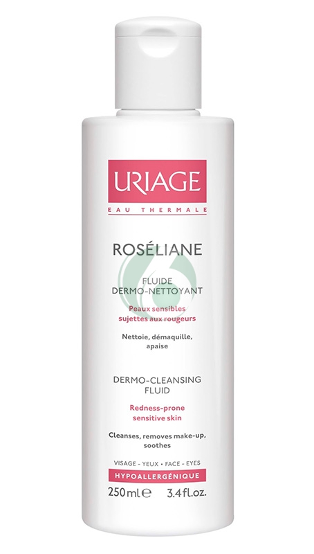 Uriage Linea Lenitiva Roseliane Fluido Dermo Detergente Pelli Arrossate 250 ml