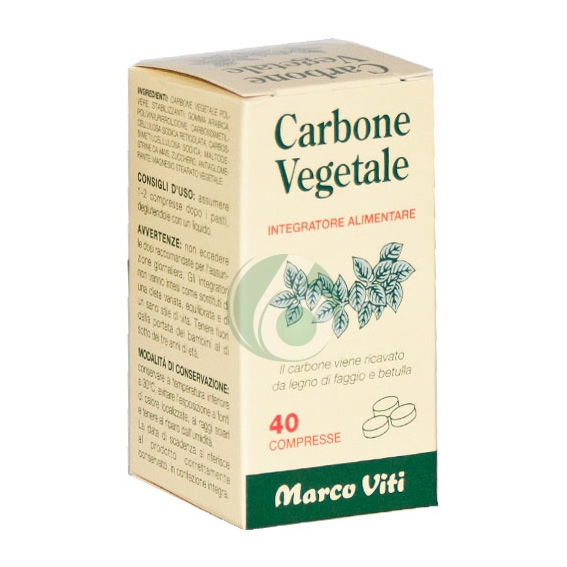 Marco Viti Linea Intestino Sano Carbone Vegetale Integratore 40 Compresse