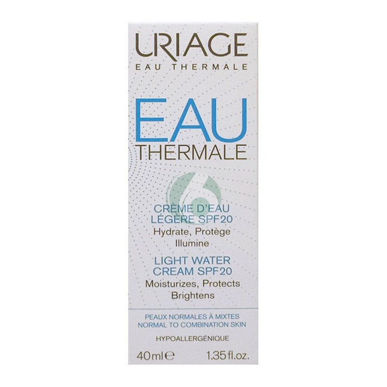 Uriage Linea Eau Thermale Crema Leggera all'Acqua SPF20 Nutriente 40 ml