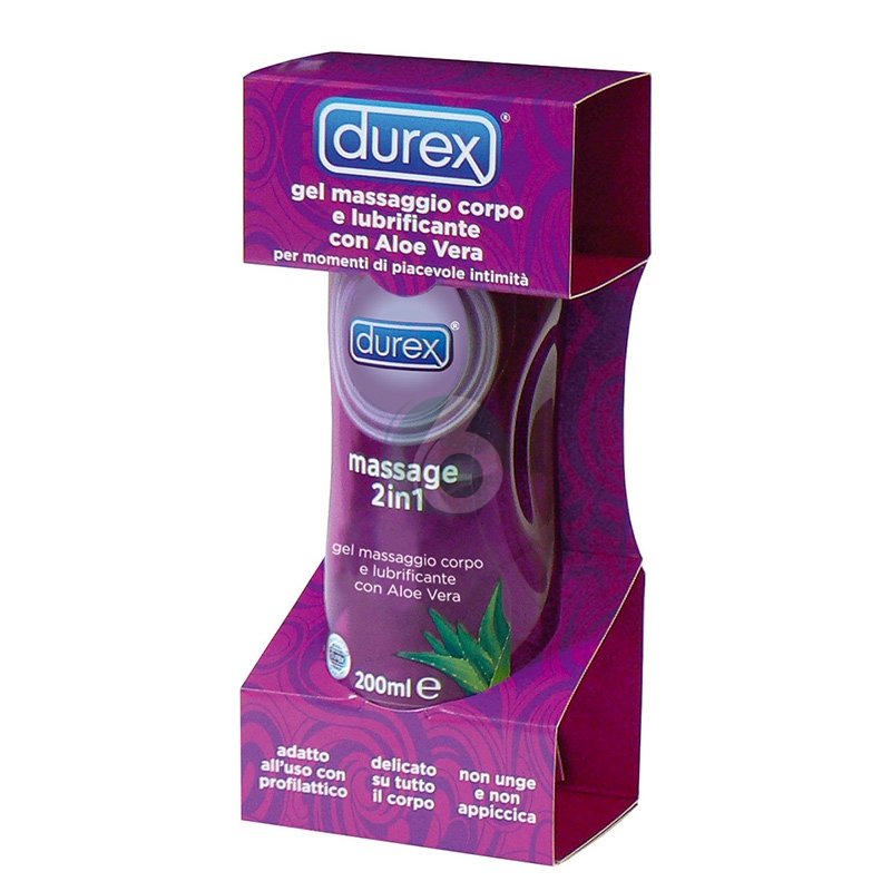 DUREX LINEA LUBRIFICANTI GEL MASSAGE 2 IN 1 CON ALOE VERA GEL INTIMO 200 ML