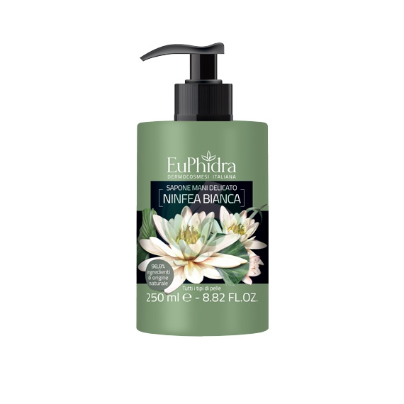 EuPhidra Linea Floreali Sapone Mani Delicato e Idratante Ninfea Bianca 250 ml