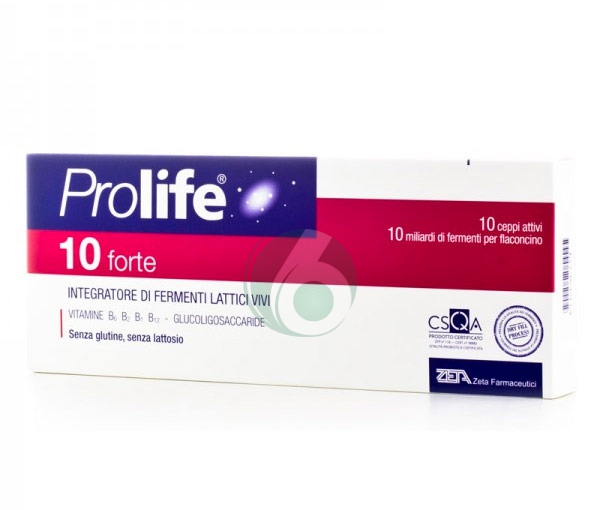 Prolife Linea Intestino Sano 10 Forte Integratore Fermenti Lattici 12 Flaconcini